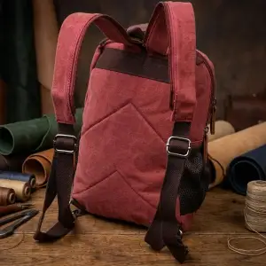 Текстильний рюкзак Vintage 22170 Бордовий UA