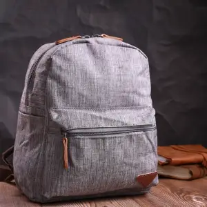 Текстильний рюкзак Vintage 22240 Сірий UA