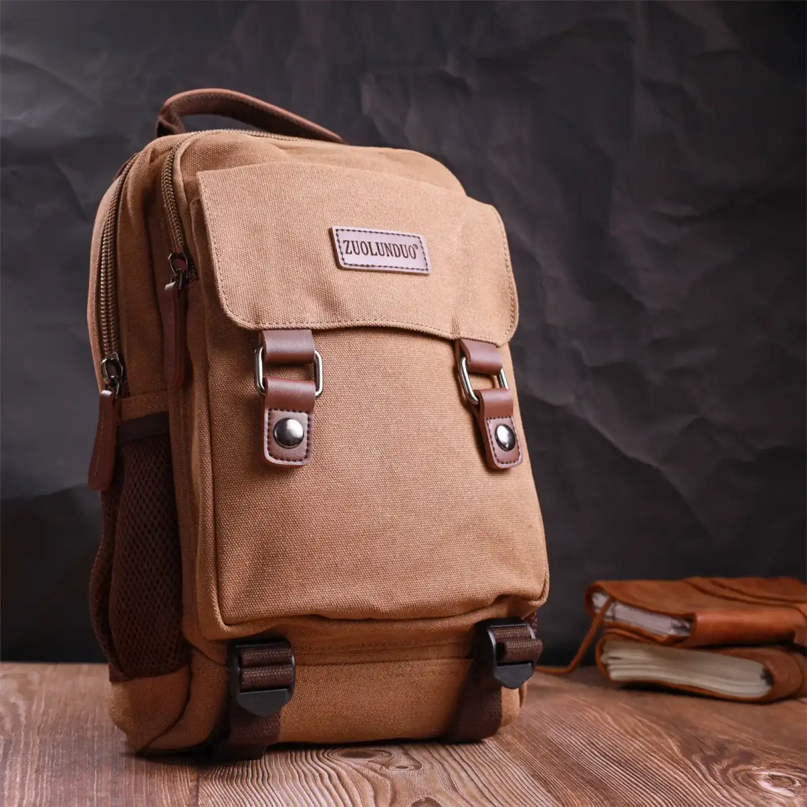 Текстильний рюкзак Vintage 22167 Коричневий UA