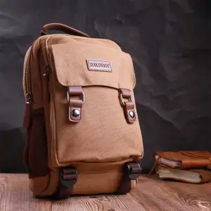Текстильний рюкзак Vintage 22167 Коричневий UA