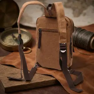 Текстильний рюкзак Vintage 22183 Коричневий UA