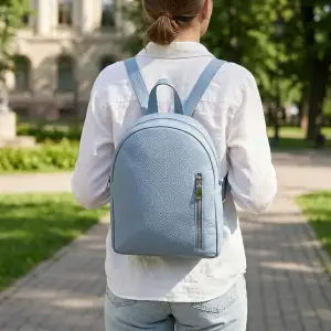 Шкіряний рюкзак Shvigel 16318 Блакитний UA