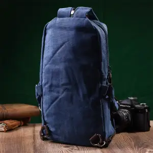 Текстильний рюкзак Vintagе 22181 Синій UA
