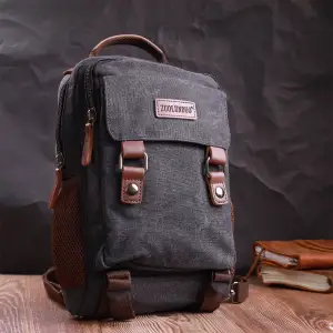 Текстильний рюкзак Vintage 22168 Чорний UA