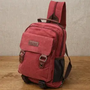 Текстильний рюкзак Vintage 22170 Бордовий UA