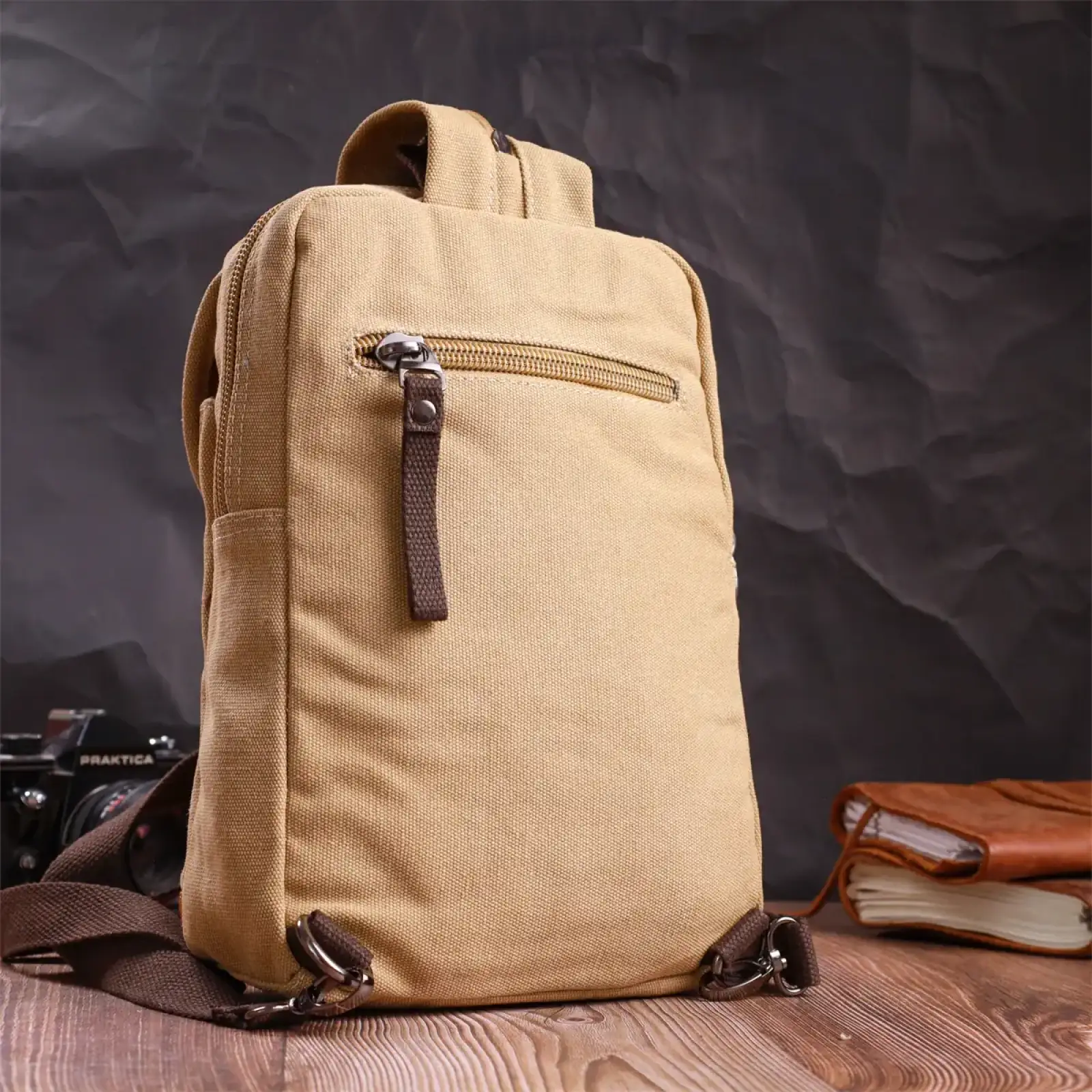 Текстильний рюкзак Vintage 22185 Пісочний UA