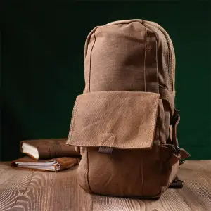 Текстильний рюкзак Vintagе 22180 Коричневий UA