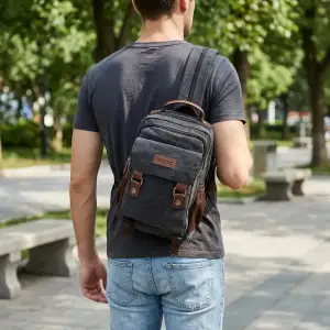 Текстильний рюкзак Vintage 22168 Чорний UA