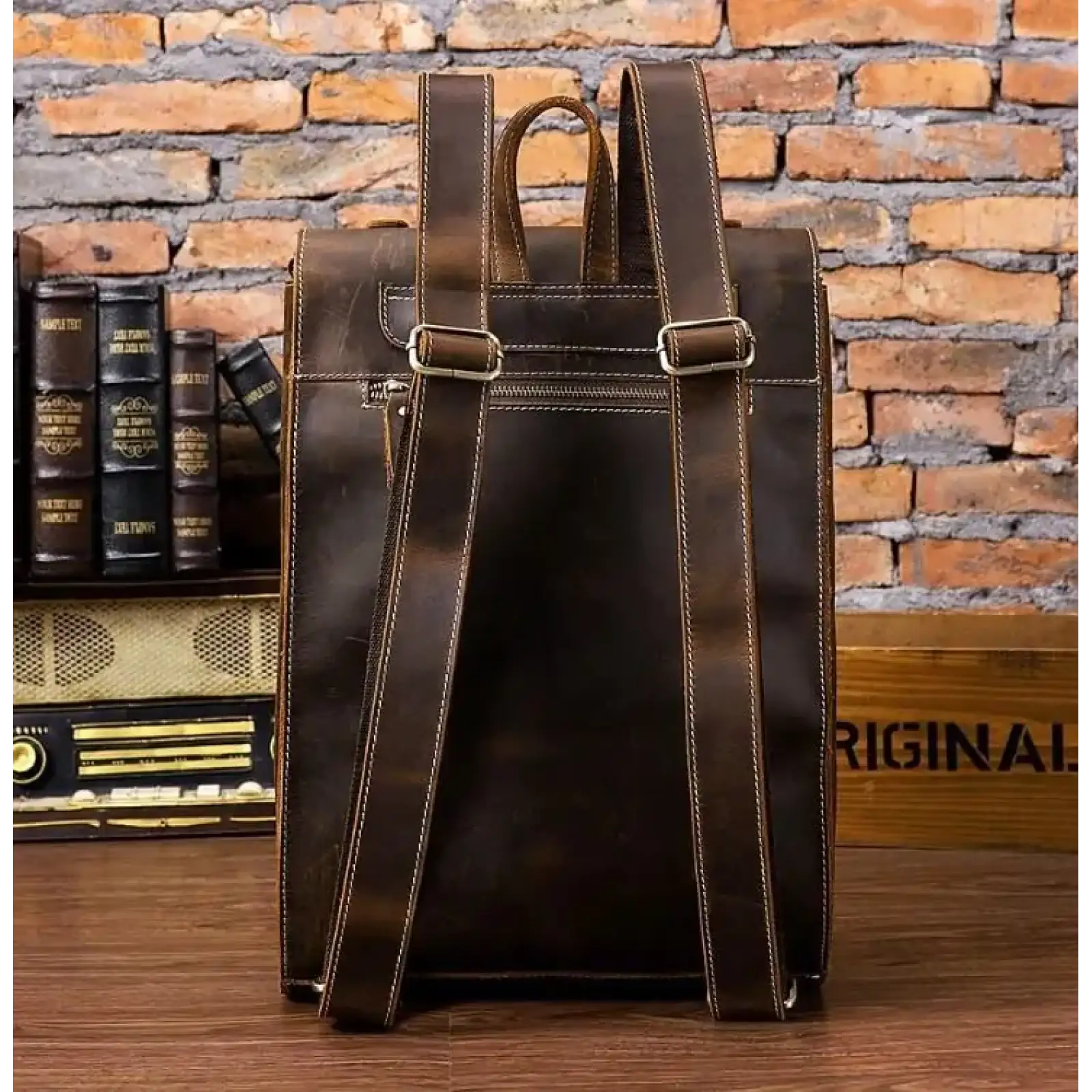 Шкіряний рюкзак Vintage 14796 Коричневий UA
