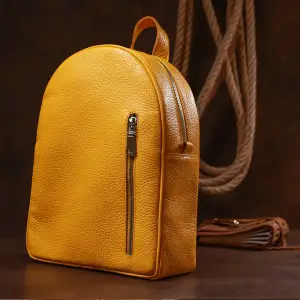 Шкіряний рюкзак Shvigel 16321 Жовтий UA