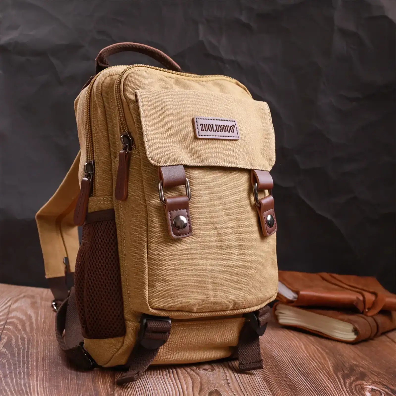 Текстильний рюкзак Vintage 22171 Пісочний UA
