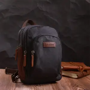 Текстильний рюкзак Vintage 22148 Чорний UA