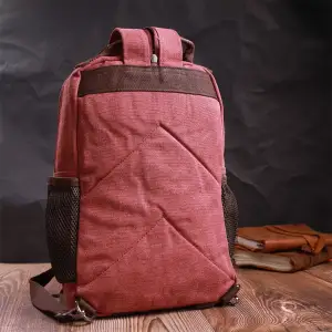Текстильний рюкзак Vintage 22170 Бордовий UA