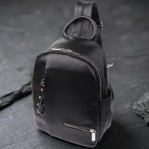 Кожаный рюкзак Vintage 23055 Черный UA