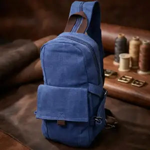 Текстильний рюкзак Vintagе 22181 Синій UA