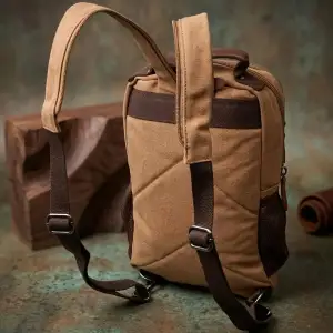 Текстильний рюкзак Vintage 22167 Коричневий UA