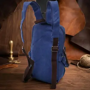 Текстильний рюкзак Vintagе 22181 Синій UA