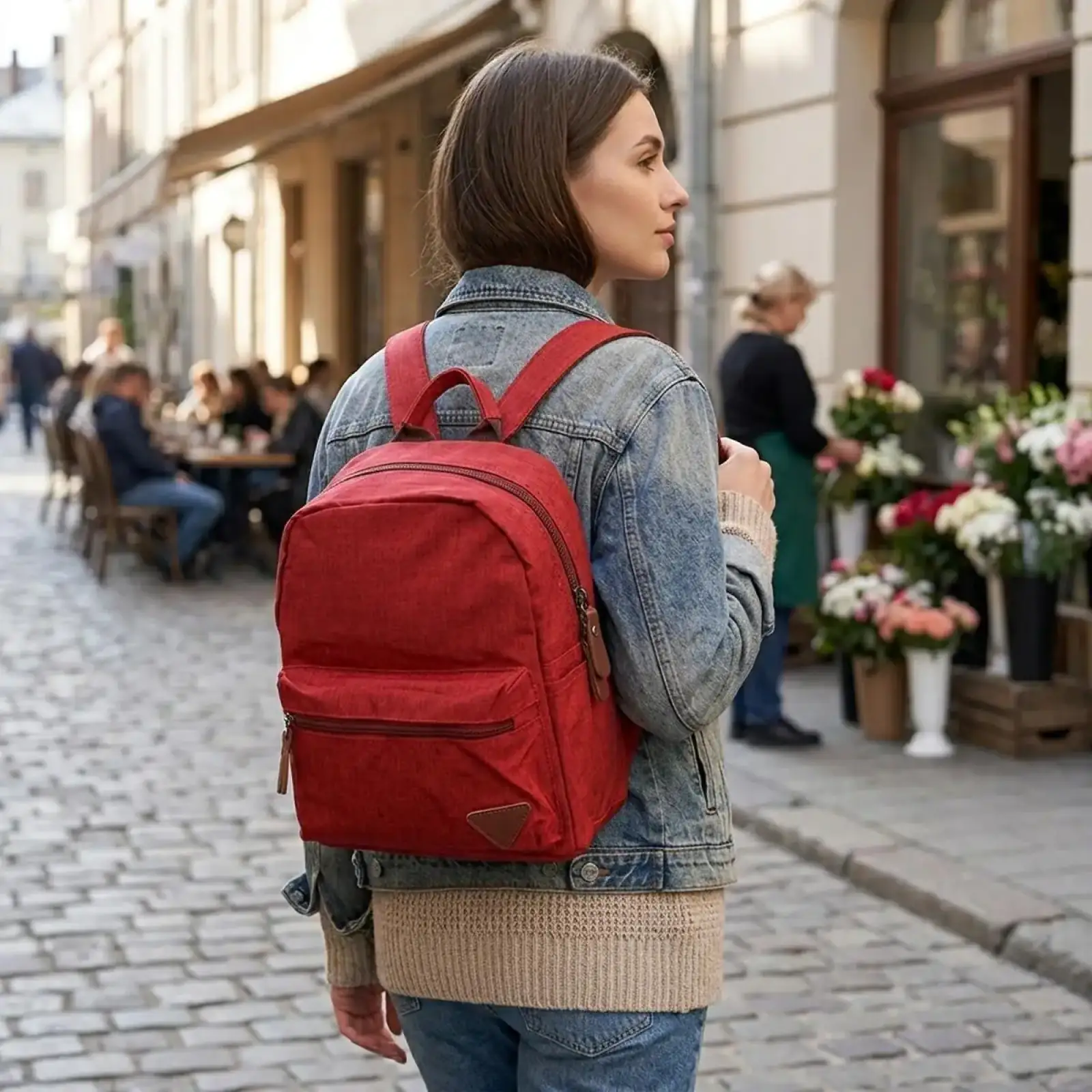 Текстильний рюкзак Vintage 22245 Бордовий UA