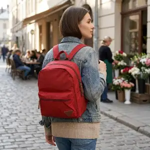 Текстильний рюкзак Vintage 22245 Бордовий UA