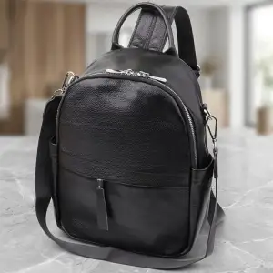Кожаный рюкзак Vintage 23060 Черный UA