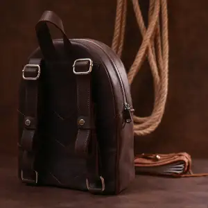 Кожаный рюкзак Shvigel 16314 Коричневый UA