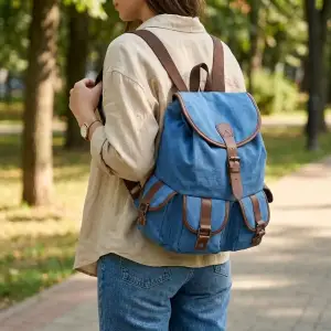 Текстильний рюкзак Vintage 22152 Блакитний UA