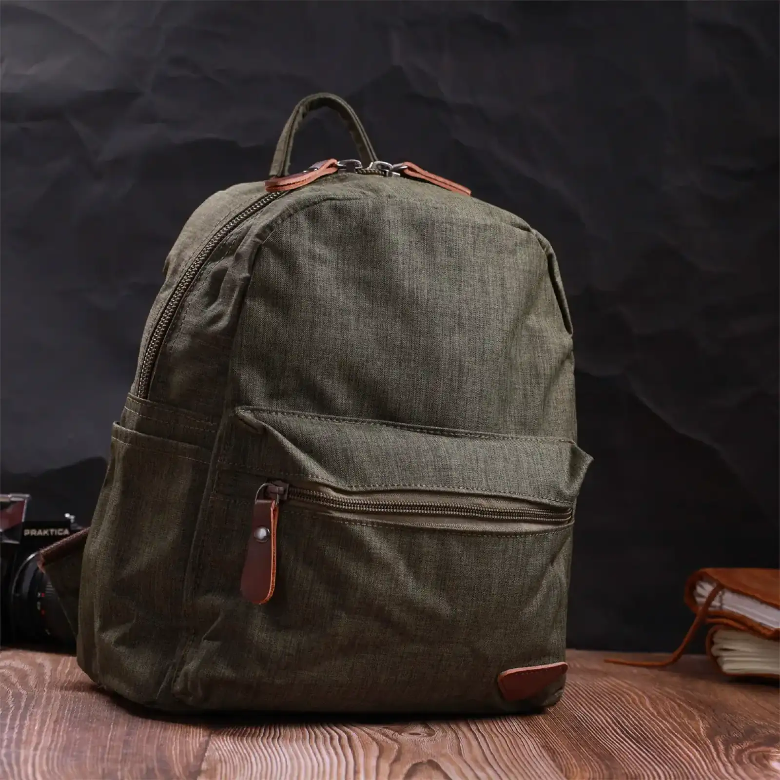 Текстильний рюкзак Vintage 22242 Оливковий UA
