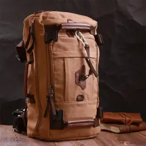 Текстильний рюкзак Vintage 22160 Коричневий UA