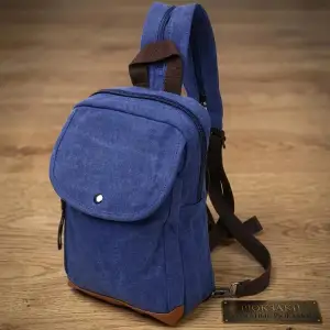 Текстильний рюкзак Vintage 22184 Синій UA
