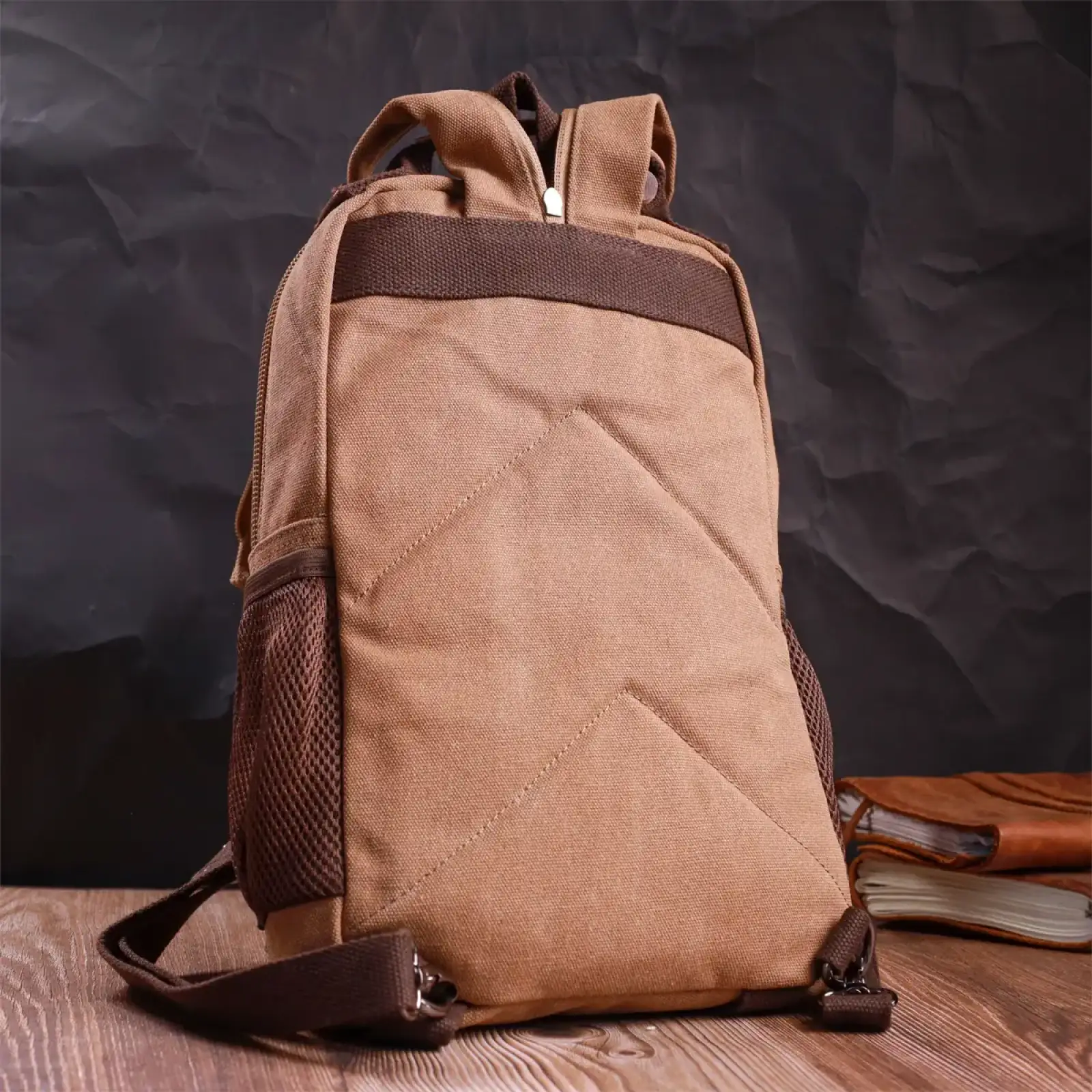 Текстильний рюкзак Vintage 22167 Коричневий UA