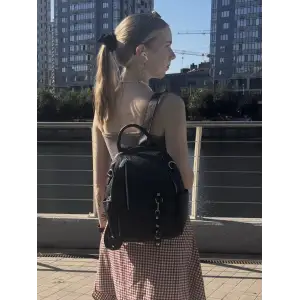 Шкіряний рюкзак Vintage 23061 Чорний UA