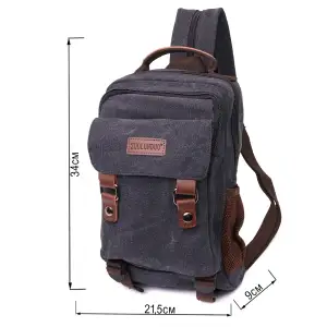 Текстильний рюкзак Vintage 22168 Чорний UA