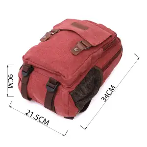 Текстильний рюкзак Vintage 22170 Бордовий UA