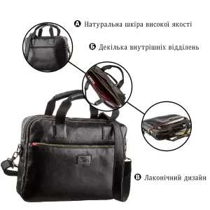 Сумка для ноутбука SHVIGEL 19106 Чорна UA