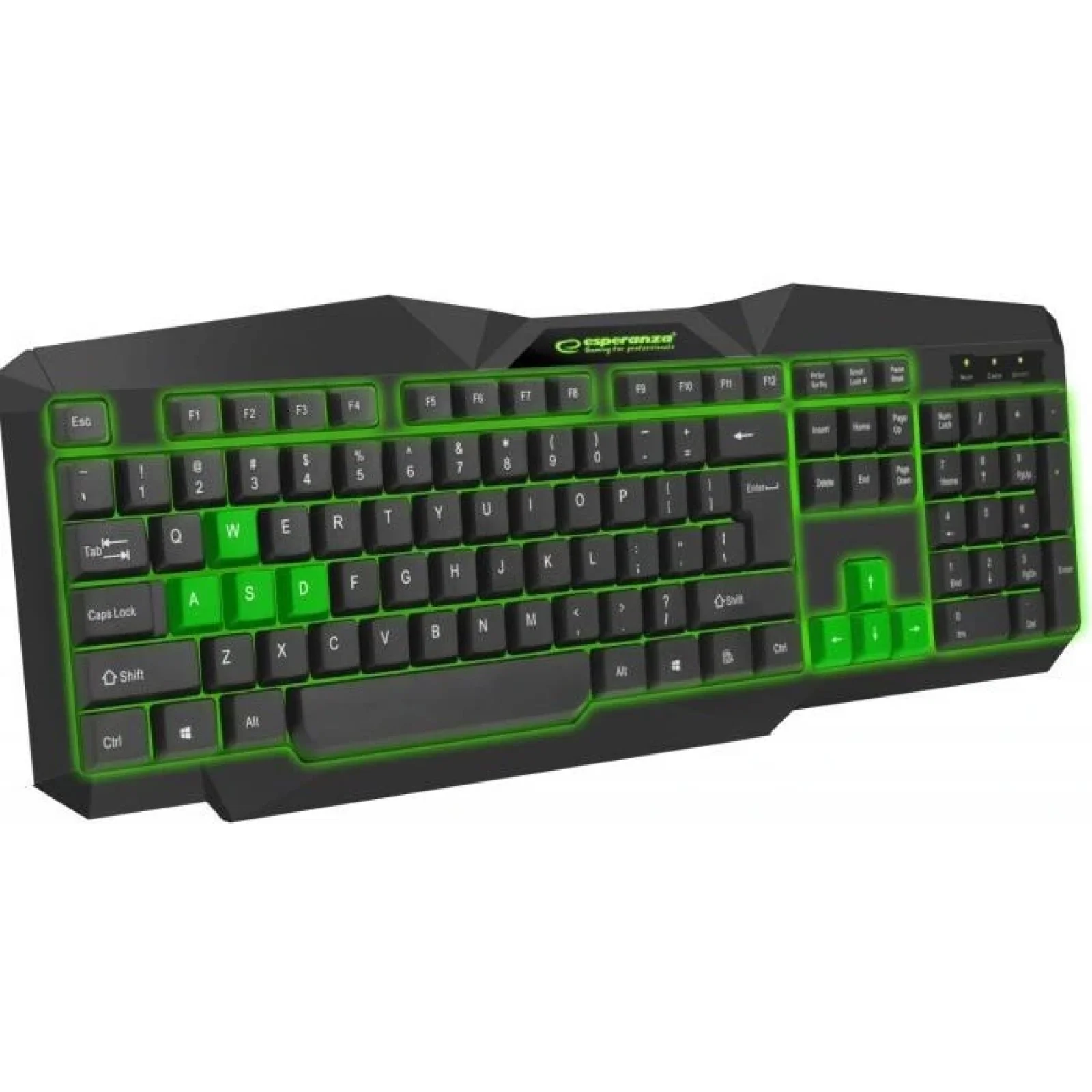 Клавиатура Esperanza EGK201 GReen USB LED UA