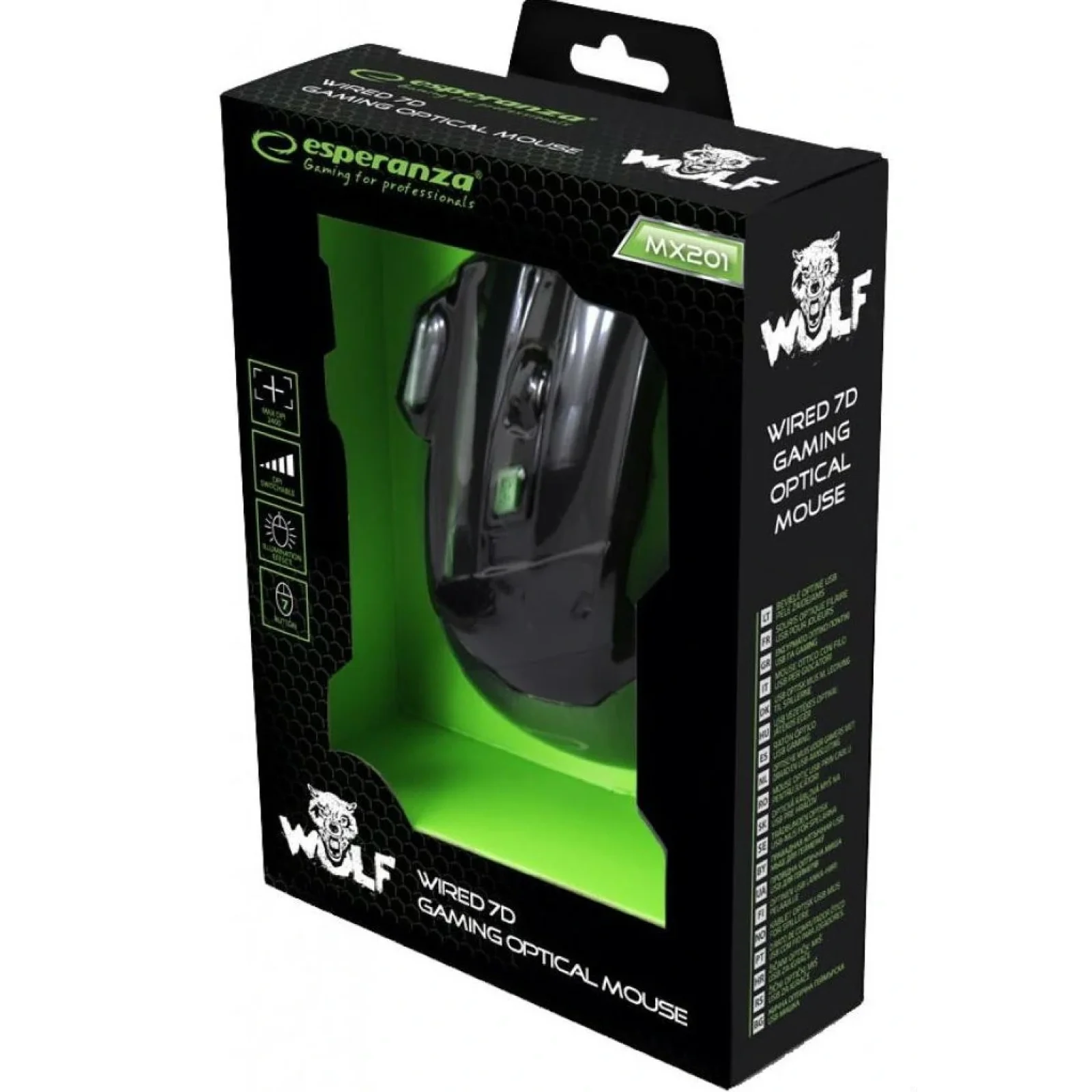 Миша Esperanza MX201 WOLF Green UA