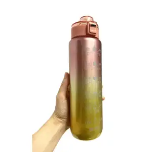 Бутылка для воды 900мл C 76367 Розовый-Желтый