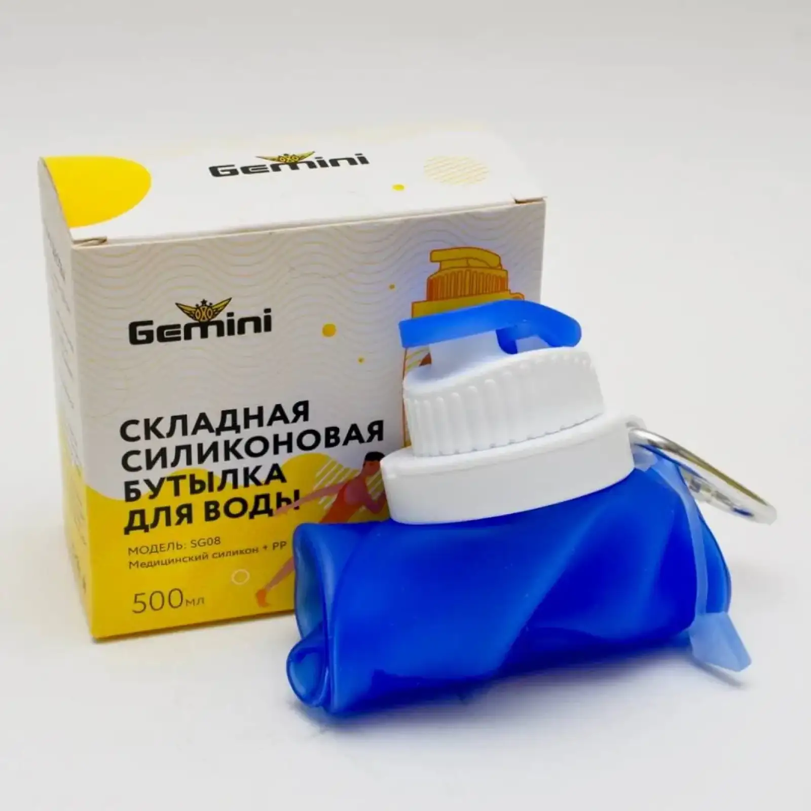 Пляшка для води 500мл Gemini BG08-BL Gemini Sport
