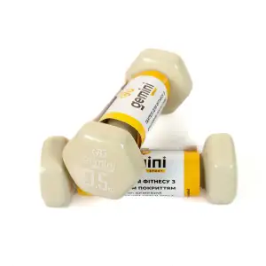Гантелі Gemini Sport для фітнесу з вініловим покриттям 2шт по 0.5кг GSD-0.5MILK PRC