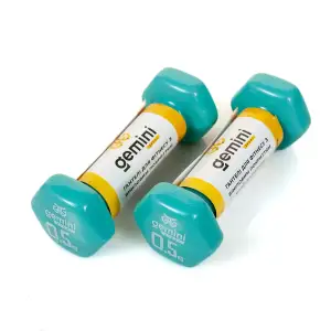 Гантелі Gemini Sport для фітнесу з вініловим покриттям 2шт по 0.5кг GSD-0.5CYAN PRC