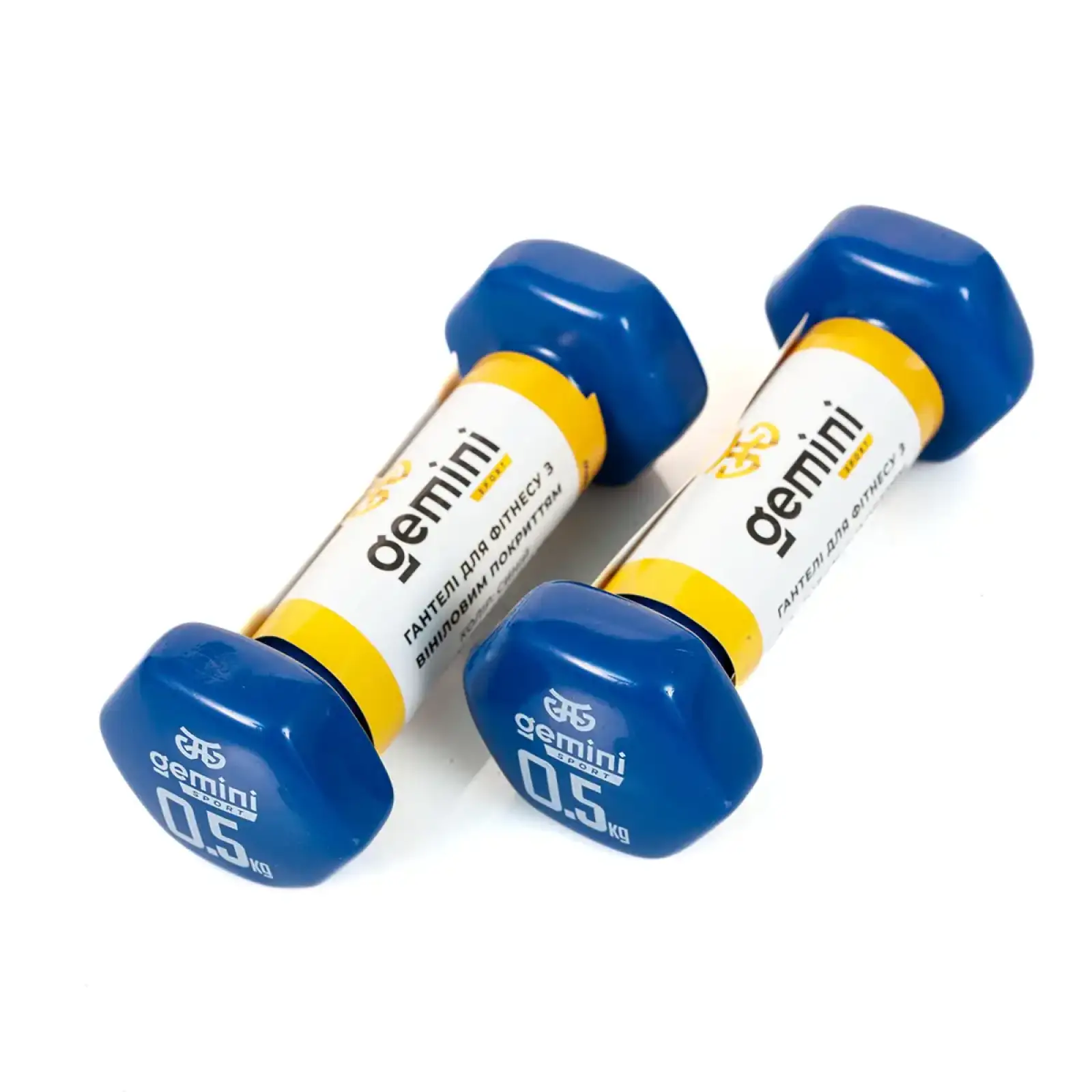 Гантели Gemini Sport для фитнеса с виниловым покрытием 2шт по 0.5кг GSD-0.5BL PRC