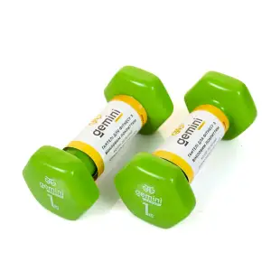 Гантелі Gemini Sport для фітнесу з вініловим покриттям 2шт по 1.0кг GSD-1.0GREEN PRC