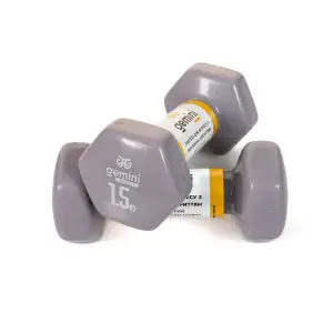 Гантелі Gemini Sport для фітнесу з вініловим покриттям 2шт по 1.5кг GSD-1.5GRAY PRC