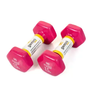 Гантелі Gemini Sport для фітнесу з вініловим покриттям 2шт по 1.5кг GSD-1.5PINK PRC