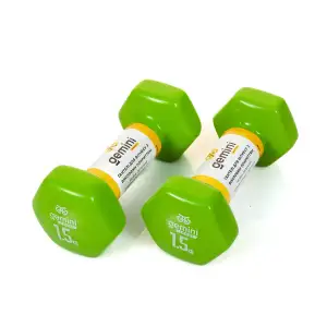 Гантелі Gemini Sport для фітнесу з вініловим покриттям 2шт по 1.5кг GSD-1.5GR PRC