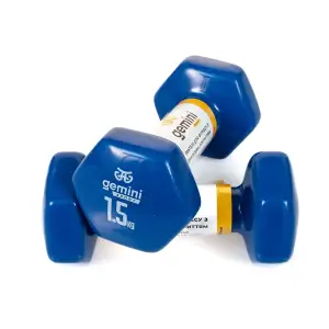 Гантелі Gemini Sport для фітнесу з вініловим покриттям 2шт по 1.5кг GSD-1.5BL PRC