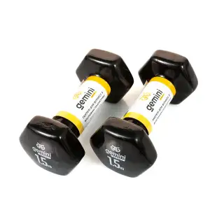 Гантелі Gemini Sport для фітнесу з вініловим покриттям 2шт по 1.5кг GSD-1.5BK PRC