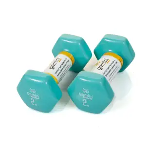 Гантелі Gemini Sport для фітнесу з вініловим покриттям 2шт по 2.0кг GSD-2.0CYAN PRC