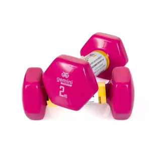 Гантелі Gemini Sport для фітнесу з вініловим покриттям 2шт по 2.0кг GSD-2.0PINK PRC