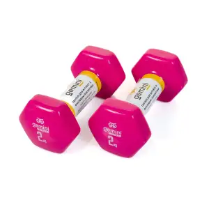 Гантелі Gemini Sport для фітнесу з вініловим покриттям 2шт по 2.0кг GSD-2.0PINK PRC